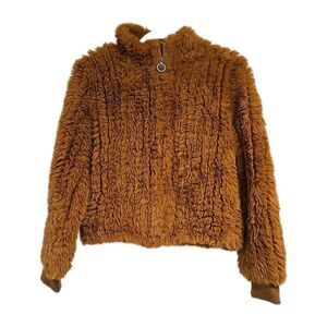 Heartloom Keris Faux Fur Jacket Buttery Soft Mustard Yellow Women’s Size S